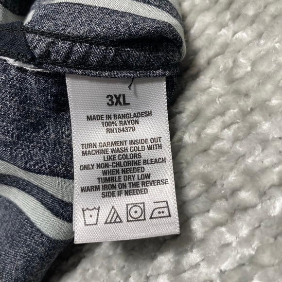 Aeropostale The Resort Shirt Striped Button Up Short Sleeve Casual Men's 3XL‎ - Picture 3 of 7